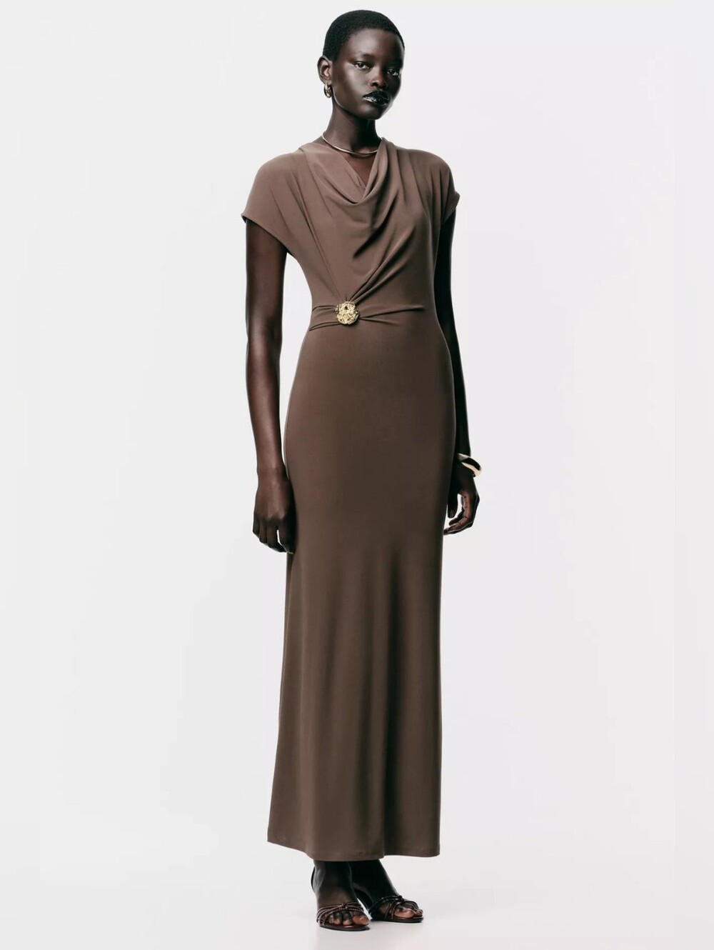 Zara Women's Small Brown Midi Dress